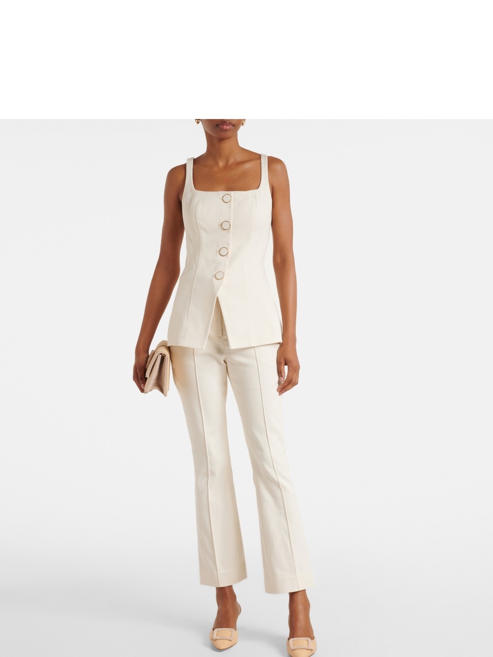 Veronica Beard Kimra cotton-blend cropped straight pants